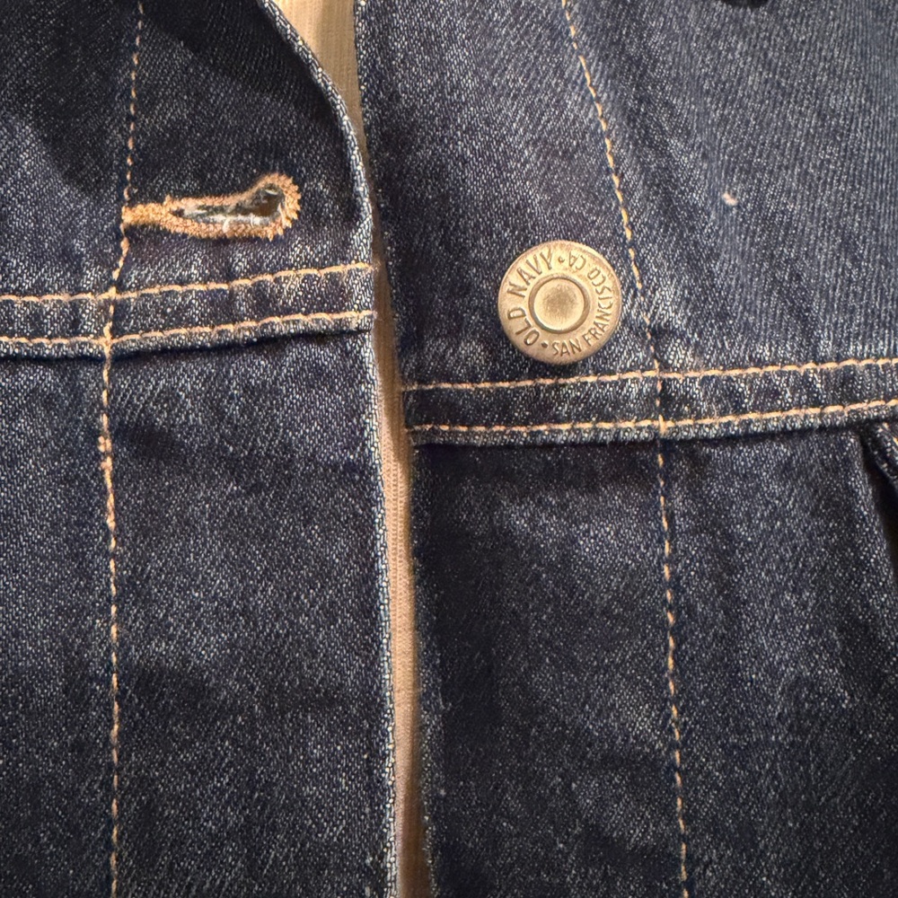 Old Navy Dark Wash Denim Jacket Women’s Medium - Picture 4 of 5